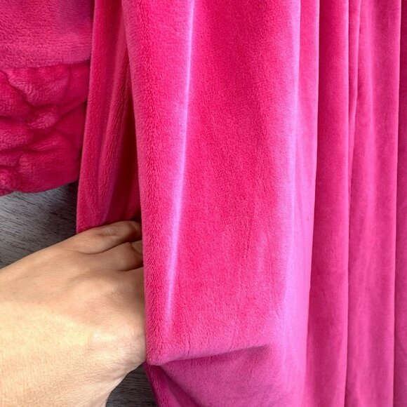 Vintage Diamond Tea House Coat Dressing Gown Robe Womens Medium Pink Velour - Picture 6 of 6